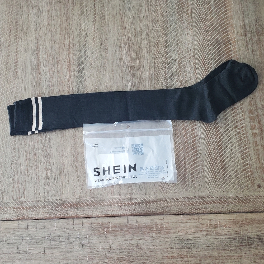 Shein women's athletic style knee socks and shorts